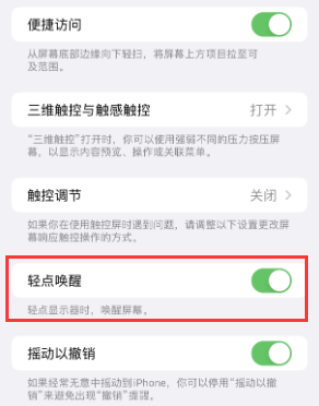 忻州苹果授权维修站分享iPhone轻点无法唤醒怎么办 