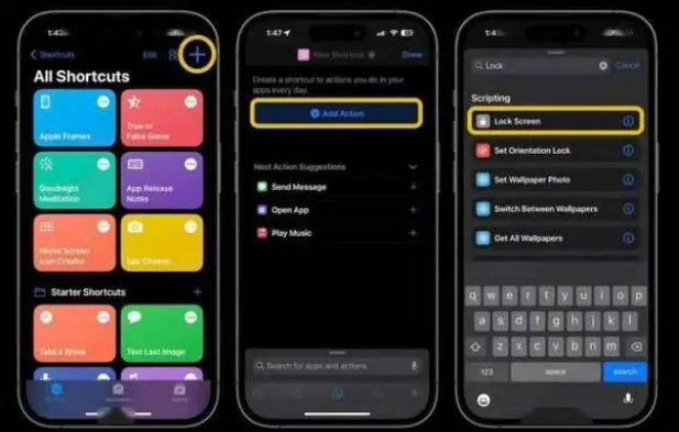 忻州苹果14锁屏维修店分享iPhone14升级iOS16.4后如何创建锁屏快捷方式 