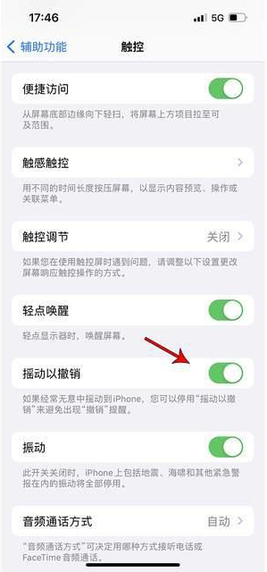 忻州苹果手机维修分享iPhone手机如何设置摇一摇删除文字 